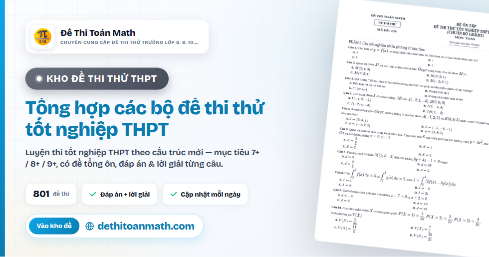 Tổng hợp các bộ đề thi thử tốt nghiệp THPT